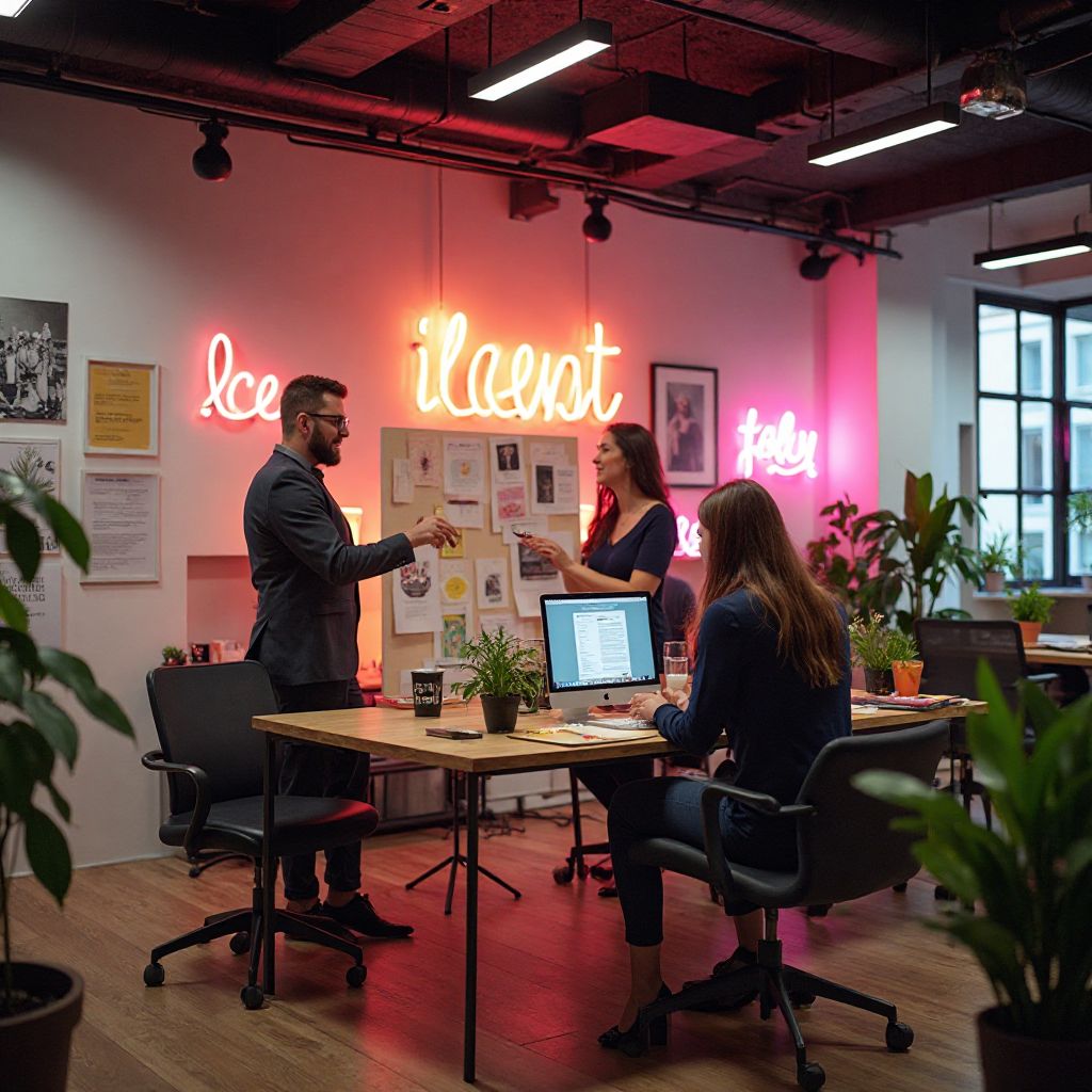 Neon Alley Events team planning an event