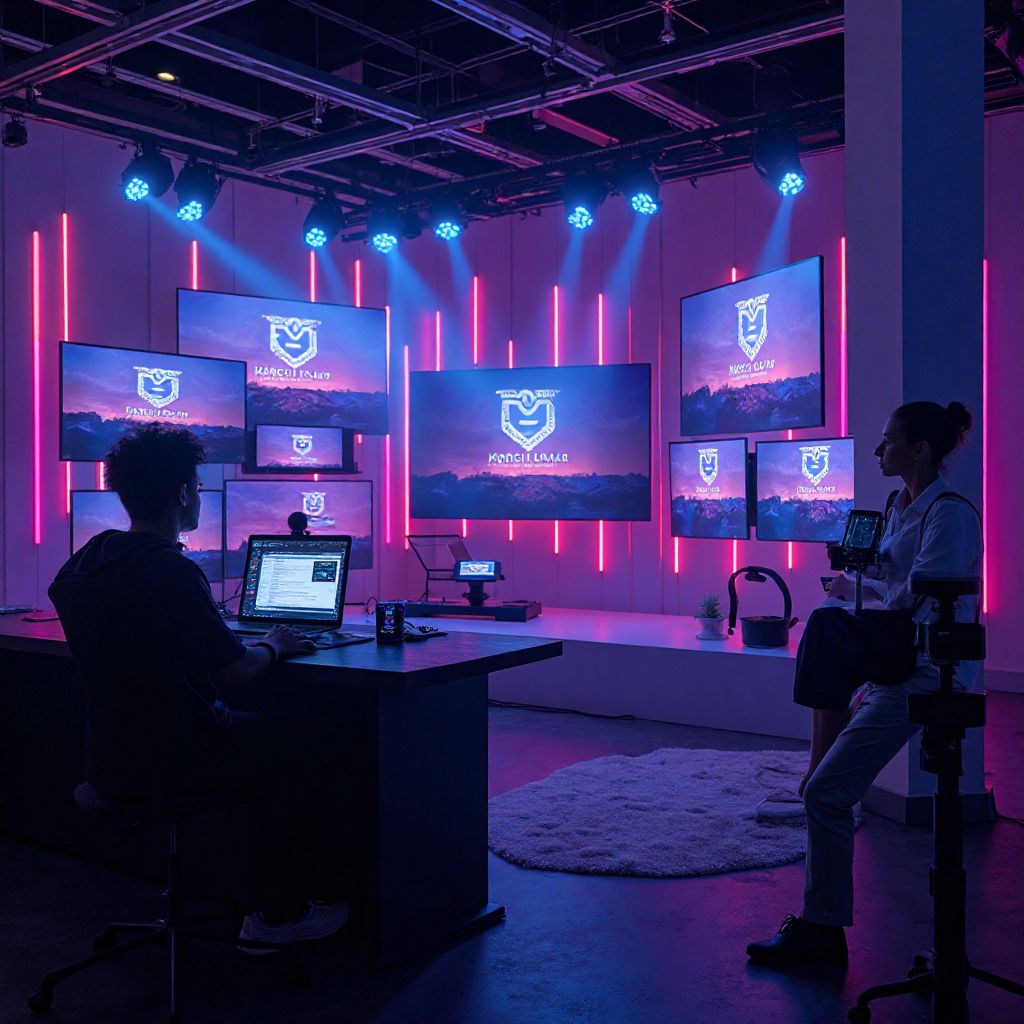 Virtual event production setup